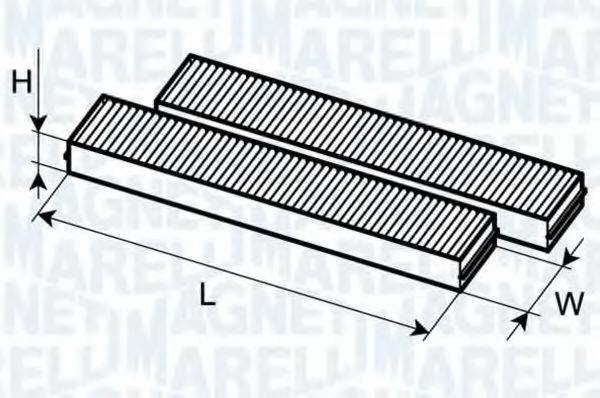 MAGNETI MARELLI 350203062610 Фільтр, повітря у внутрішньому просторі