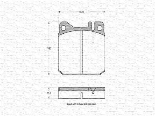 MAGNETI MARELLI 363702160107 Комплект гальмівних колодок, дискове гальмо