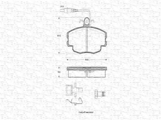 MAGNETI MARELLI 363702160294 Комплект гальмівних колодок, дискове гальмо