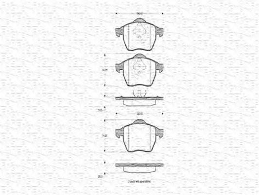 MAGNETI MARELLI 363702160379 Комплект гальмівних колодок, дискове гальмо