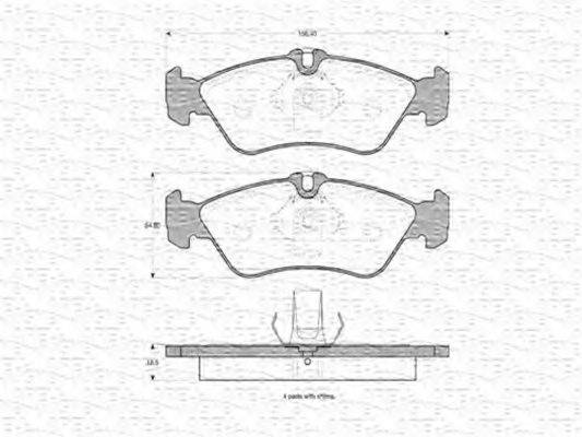 MAGNETI MARELLI 363702160397 Комплект гальмівних колодок, дискове гальмо