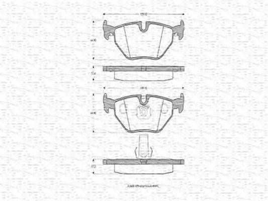 MAGNETI MARELLI 363702160415 Комплект гальмівних колодок, дискове гальмо