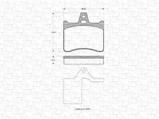 MAGNETI MARELLI 363702160460 Комплект гальмівних колодок, дискове гальмо