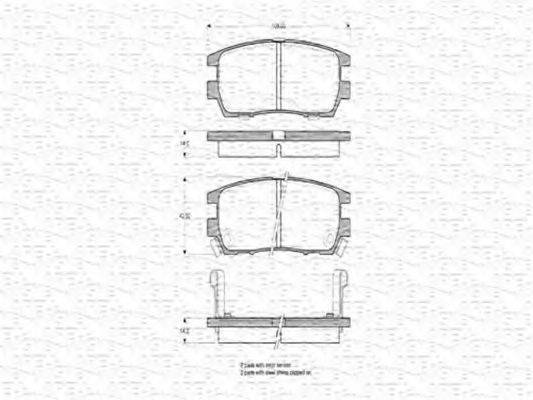 MAGNETI MARELLI 363702160569 Комплект гальмівних колодок, дискове гальмо