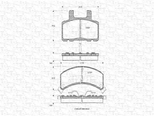 MAGNETI MARELLI 363702160639 Комплект гальмівних колодок, дискове гальмо