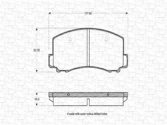 MAGNETI MARELLI 363702160769 Комплект гальмівних колодок, дискове гальмо