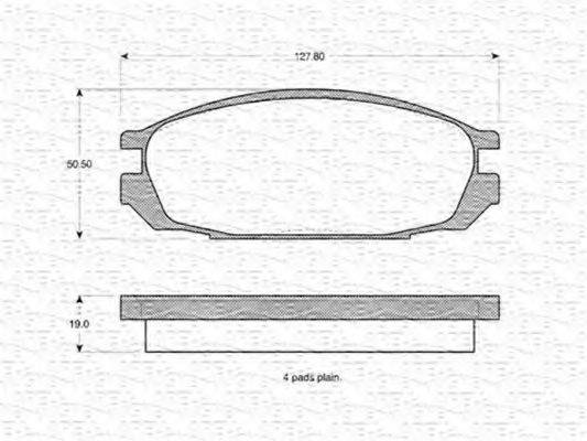 MAGNETI MARELLI 363702160895 Комплект гальмівних колодок, дискове гальмо