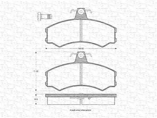 MAGNETI MARELLI 363702160940 Комплект гальмівних колодок, дискове гальмо