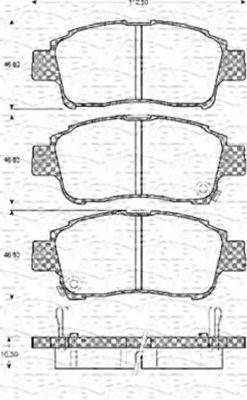 MAGNETI MARELLI 363702161054 Комплект гальмівних колодок, дискове гальмо