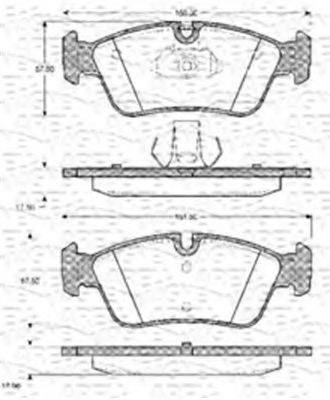 MAGNETI MARELLI 363702161085 Комплект гальмівних колодок, дискове гальмо