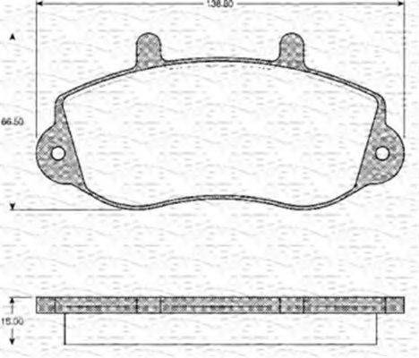 MAGNETI MARELLI 363702161101 Комплект гальмівних колодок, дискове гальмо