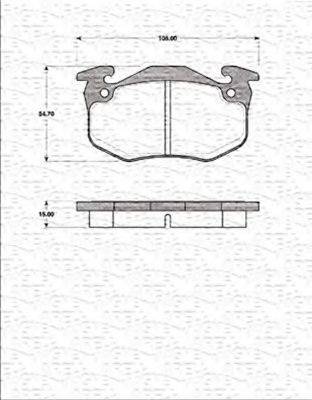 MAGNETI MARELLI 363702161183 Комплект гальмівних колодок, дискове гальмо