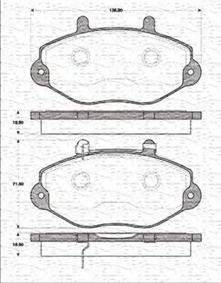 MAGNETI MARELLI 363702161193 Комплект гальмівних колодок, дискове гальмо