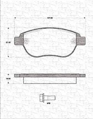 MAGNETI MARELLI 363702161231 Комплект гальмівних колодок, дискове гальмо