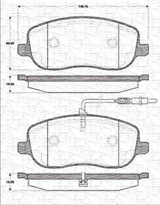 MAGNETI MARELLI 363702161236 Комплект гальмівних колодок, дискове гальмо