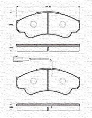 MAGNETI MARELLI 363702161240 Комплект гальмівних колодок, дискове гальмо