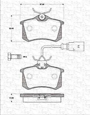 MAGNETI MARELLI 363702161259 Комплект гальмівних колодок, дискове гальмо