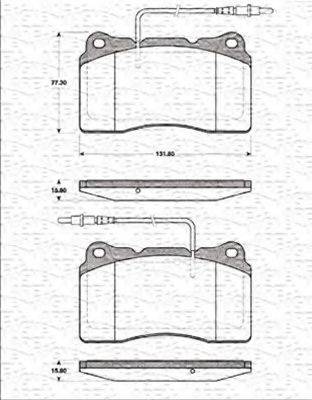 MAGNETI MARELLI 363702161373 Комплект гальмівних колодок, дискове гальмо