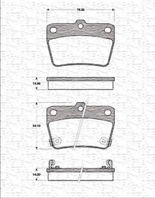 MAGNETI MARELLI 363702161390 Комплект гальмівних колодок, дискове гальмо