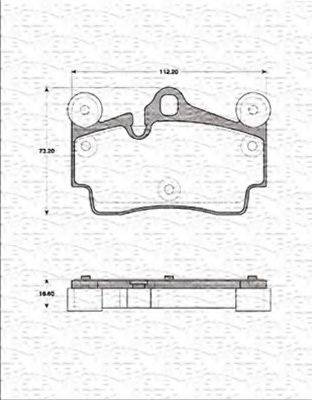 MAGNETI MARELLI 363702161393 Комплект гальмівних колодок, дискове гальмо