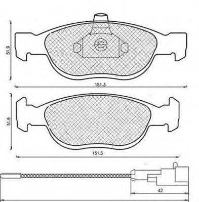 MAGNETI MARELLI 430216171199 Комплект гальмівних колодок, дискове гальмо