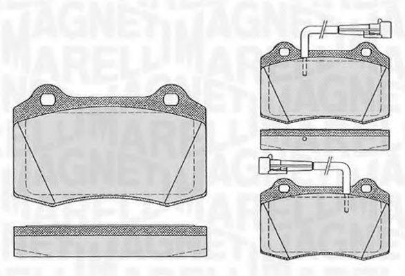 MAGNETI MARELLI 363916060107 Комплект гальмівних колодок, дискове гальмо