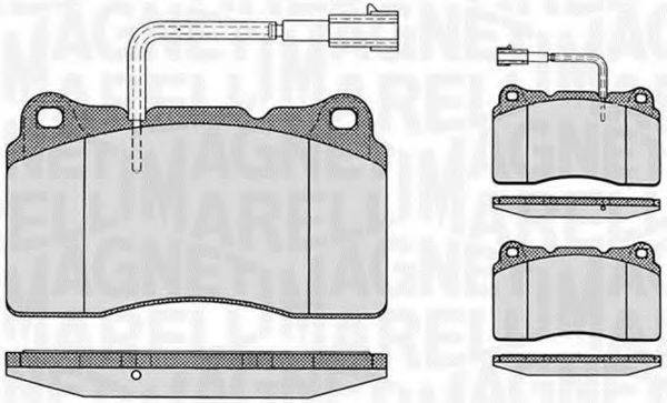 MAGNETI MARELLI 363916060113 Комплект гальмівних колодок, дискове гальмо