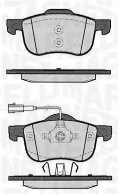 MAGNETI MARELLI 363916060115 Комплект гальмівних колодок, дискове гальмо