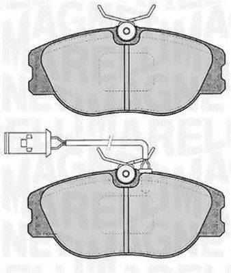 MAGNETI MARELLI 363916060117 Комплект гальмівних колодок, дискове гальмо