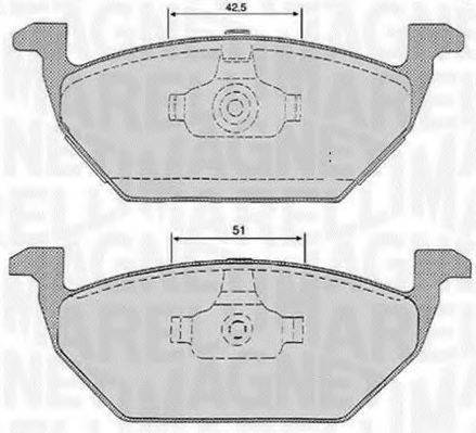 MAGNETI MARELLI 363916060134 Комплект гальмівних колодок, дискове гальмо