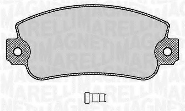 MAGNETI MARELLI 363916060212 Комплект гальмівних колодок, дискове гальмо