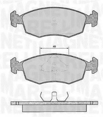 MAGNETI MARELLI 363916060249 Комплект гальмівних колодок, дискове гальмо