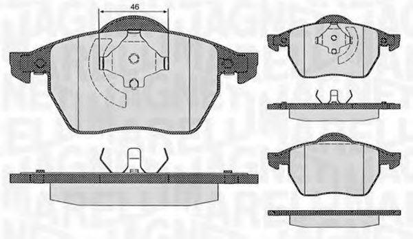 MAGNETI MARELLI 363916060260 Комплект гальмівних колодок, дискове гальмо