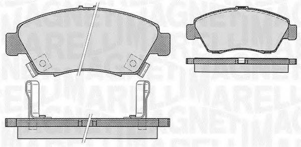 MAGNETI MARELLI 363916060275 Комплект гальмівних колодок, дискове гальмо