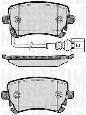 MAGNETI MARELLI 363916060412 Комплект гальмівних колодок, дискове гальмо