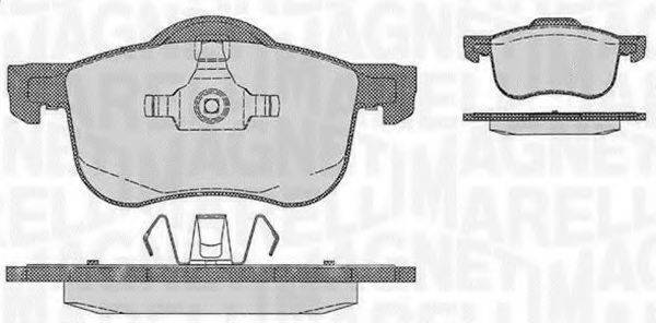 MAGNETI MARELLI 363916060422 Комплект гальмівних колодок, дискове гальмо