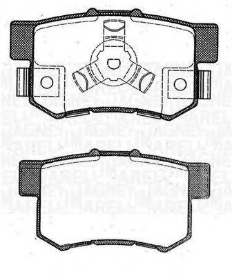 MAGNETI MARELLI 363916060463 Комплект гальмівних колодок, дискове гальмо