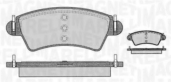 MAGNETI MARELLI 363916060538 Комплект гальмівних колодок, дискове гальмо