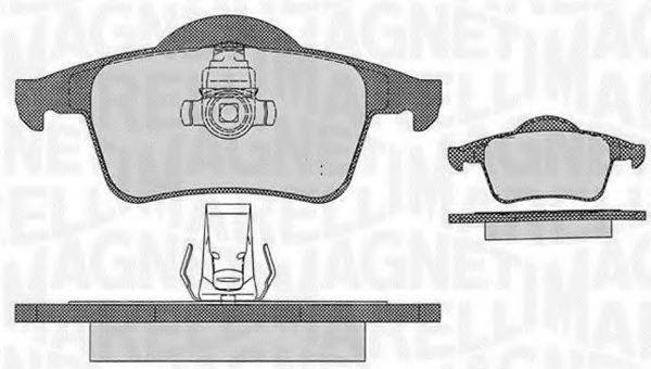 MAGNETI MARELLI 363916060543 Комплект гальмівних колодок, дискове гальмо