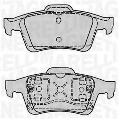 MAGNETI MARELLI 363916060569 Комплект гальмівних колодок, дискове гальмо