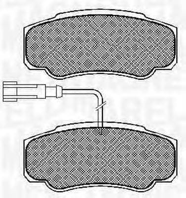 MAGNETI MARELLI 363916060573 Комплект гальмівних колодок, дискове гальмо