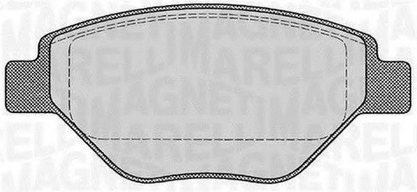 MAGNETI MARELLI 363916060600 Комплект гальмівних колодок, дискове гальмо