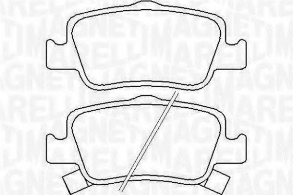 MAGNETI MARELLI 363916060666 Комплект гальмівних колодок, дискове гальмо