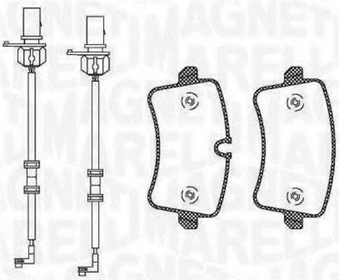 MAGNETI MARELLI 363916060674 Комплект гальмівних колодок, дискове гальмо