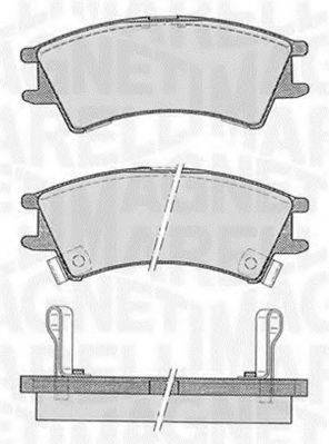 MAGNETI MARELLI 363916060800 Комплект гальмівних колодок, дискове гальмо