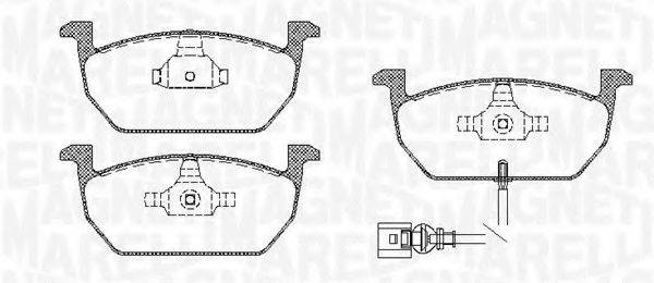 MAGNETI MARELLI 363916060819 Комплект гальмівних колодок, дискове гальмо