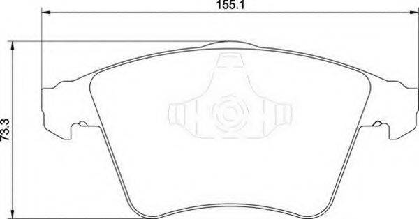 MAGNETI MARELLI 363710201755 Комплект гальмівних колодок, дискове гальмо