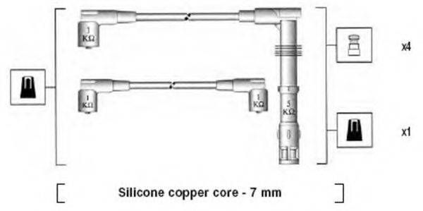 MAGNETI MARELLI 941055120536 Комплект дротів запалювання