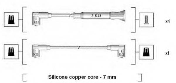 MAGNETI MARELLI 941075060548 Комплект дротів запалювання