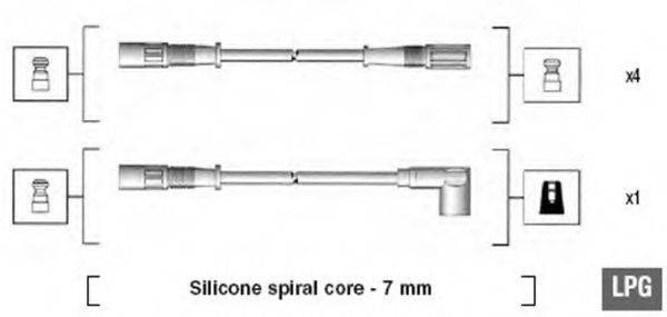 MAGNETI MARELLI 941095610601 Комплект дротів запалювання